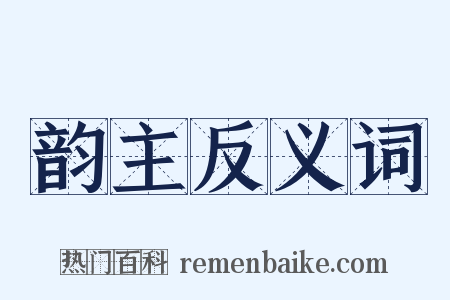 韵主反义词是什么意思的图片